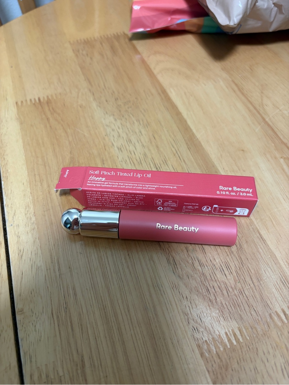 Rare Beauty Soft Pinch Tinted Lip Oil HAPPY, full Sz 0.10oz, BNIB, AUTHENTIC